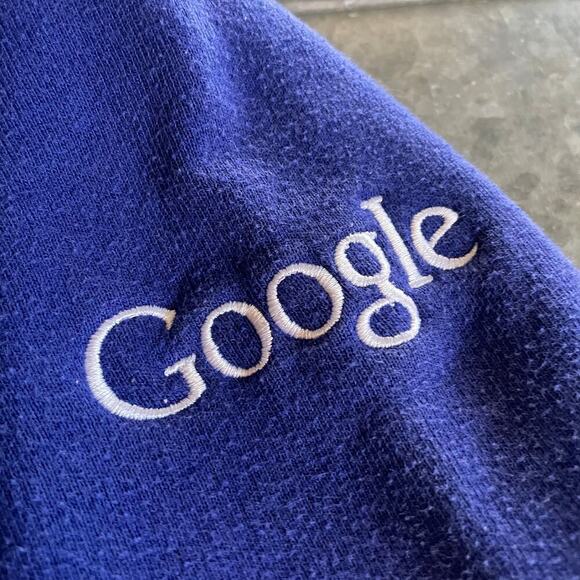Vintage GOOGLE Embroidered Hoodie Sweatshirt Medium USA Y2K American Apparel - Picture 3 of 12
